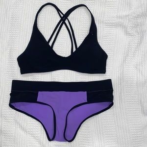 Lululemon M black/purple bikini